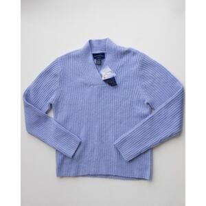 Charter Club Lavender Ribbed V-Neck Sweater Petite M NWT